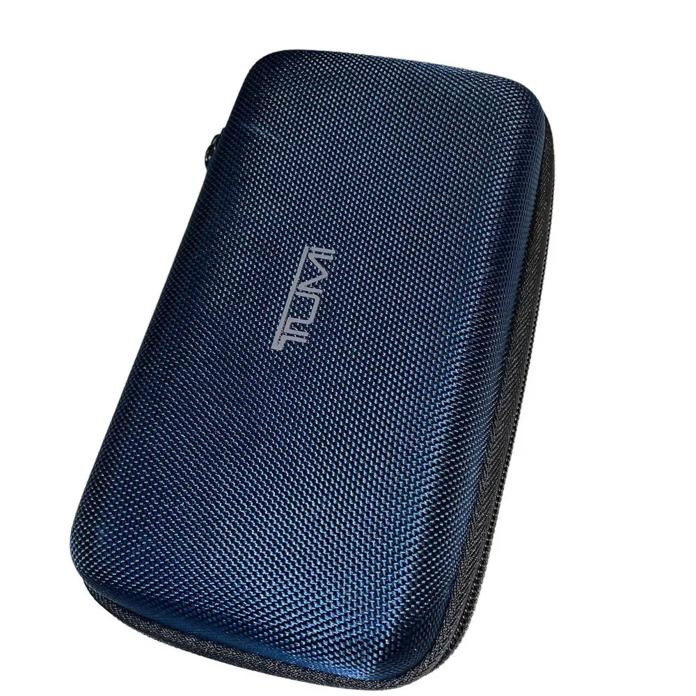 Tumi for Delta First Class Amenity Travel Hard Case Only Blue Zip Around Holiday